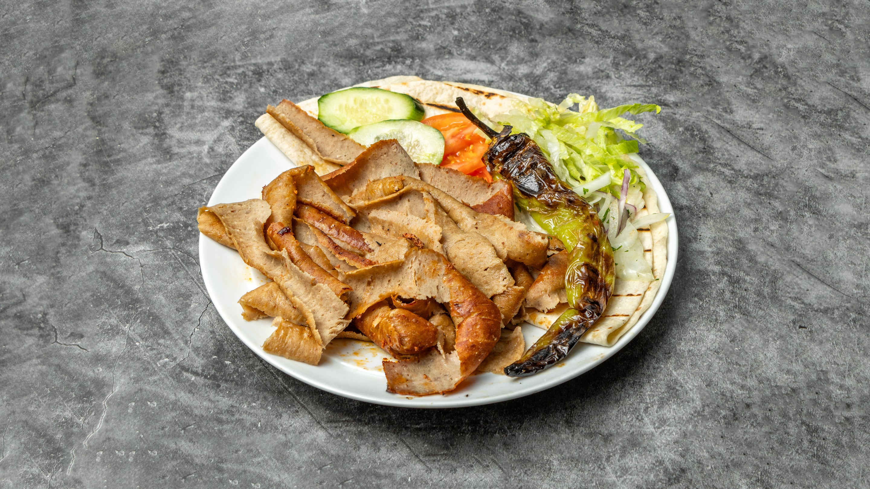Lamb Donner and Chips