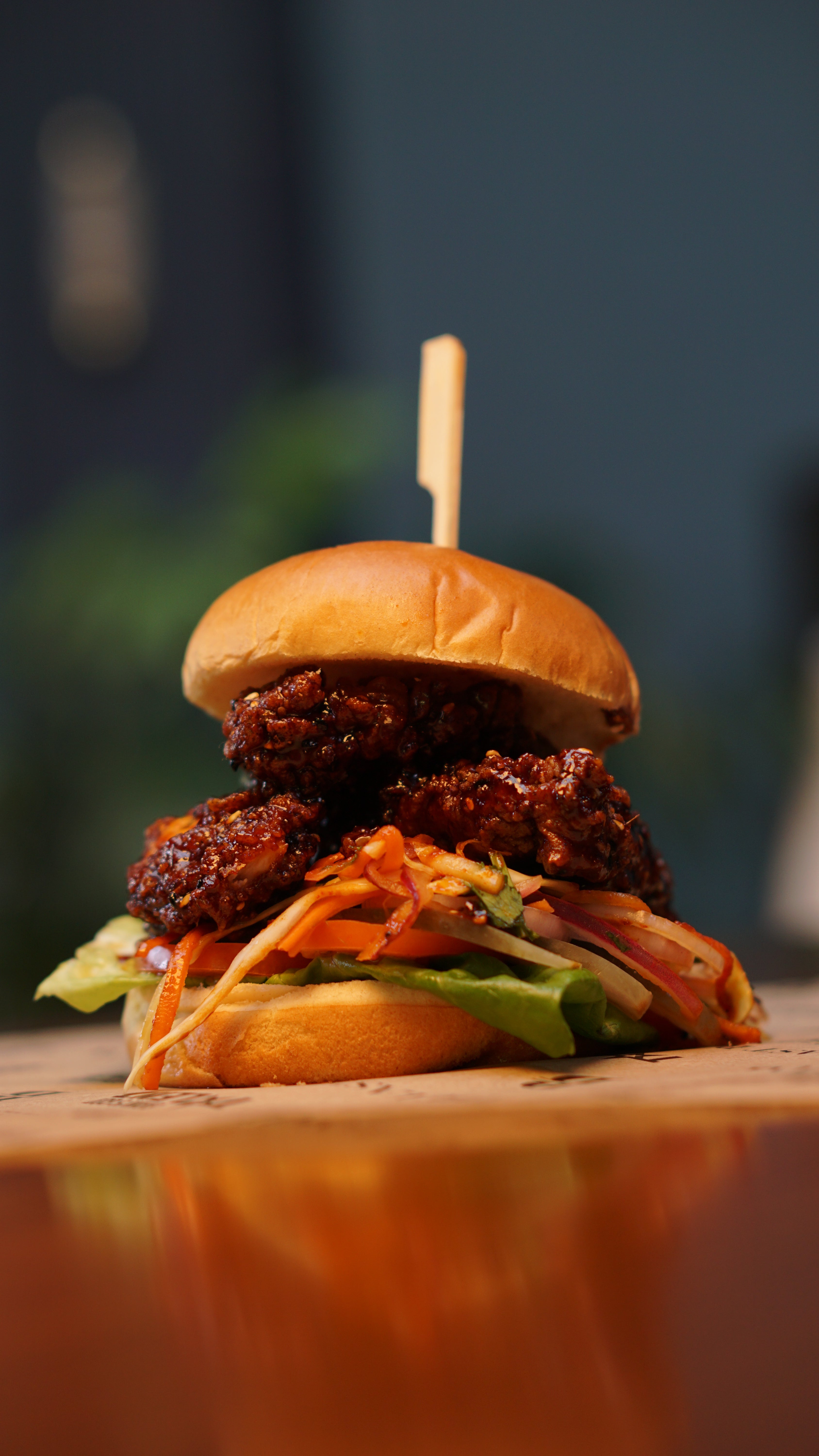 Korean chicken burger
