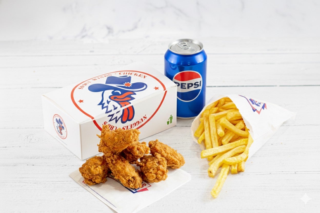 Spicy Wings Meal (6 Pieces)
