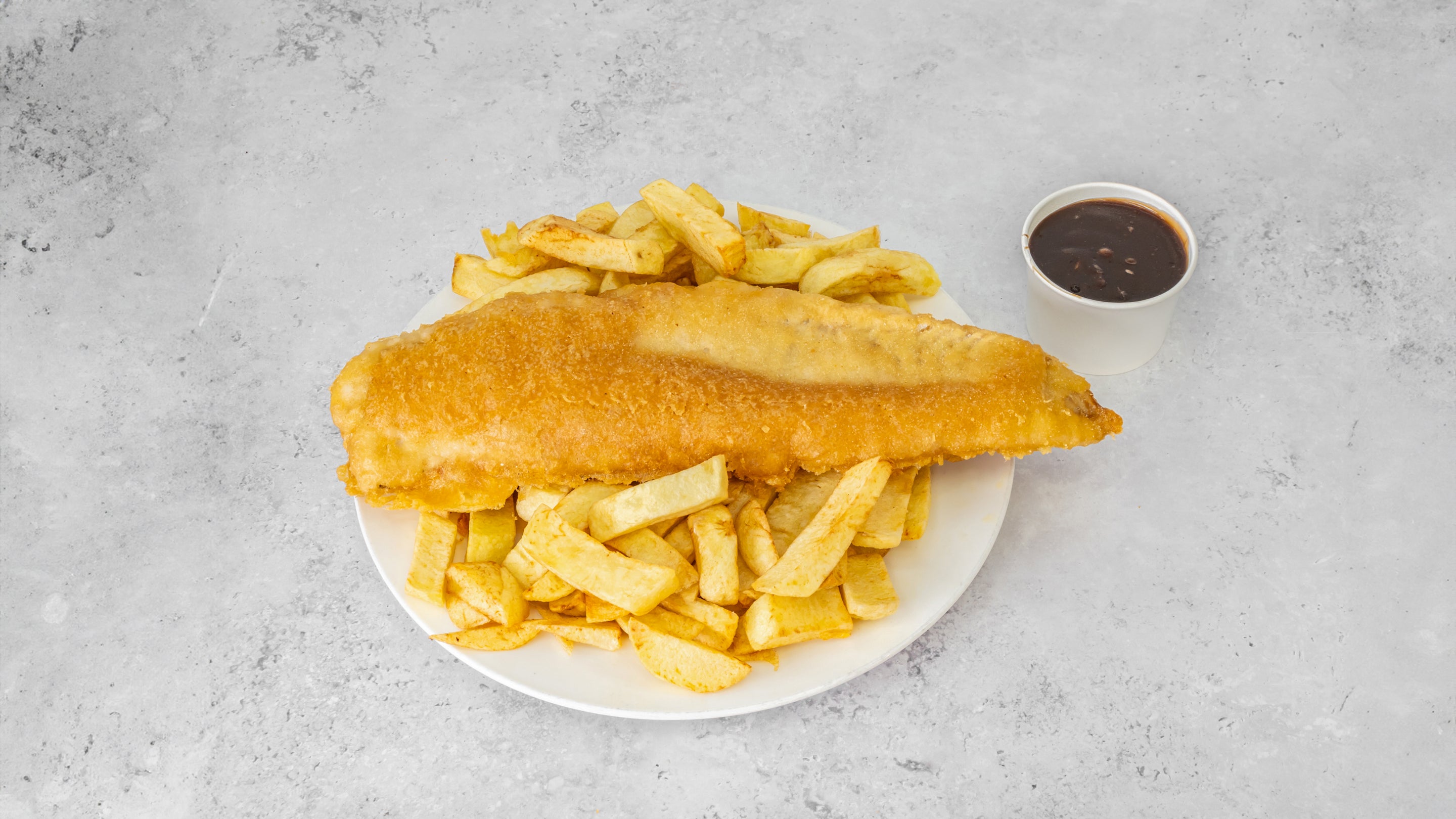 Fish Fillet Burger and Chips