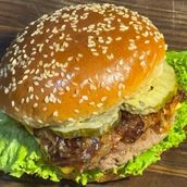 Caremelized Onion Beef  Burger  