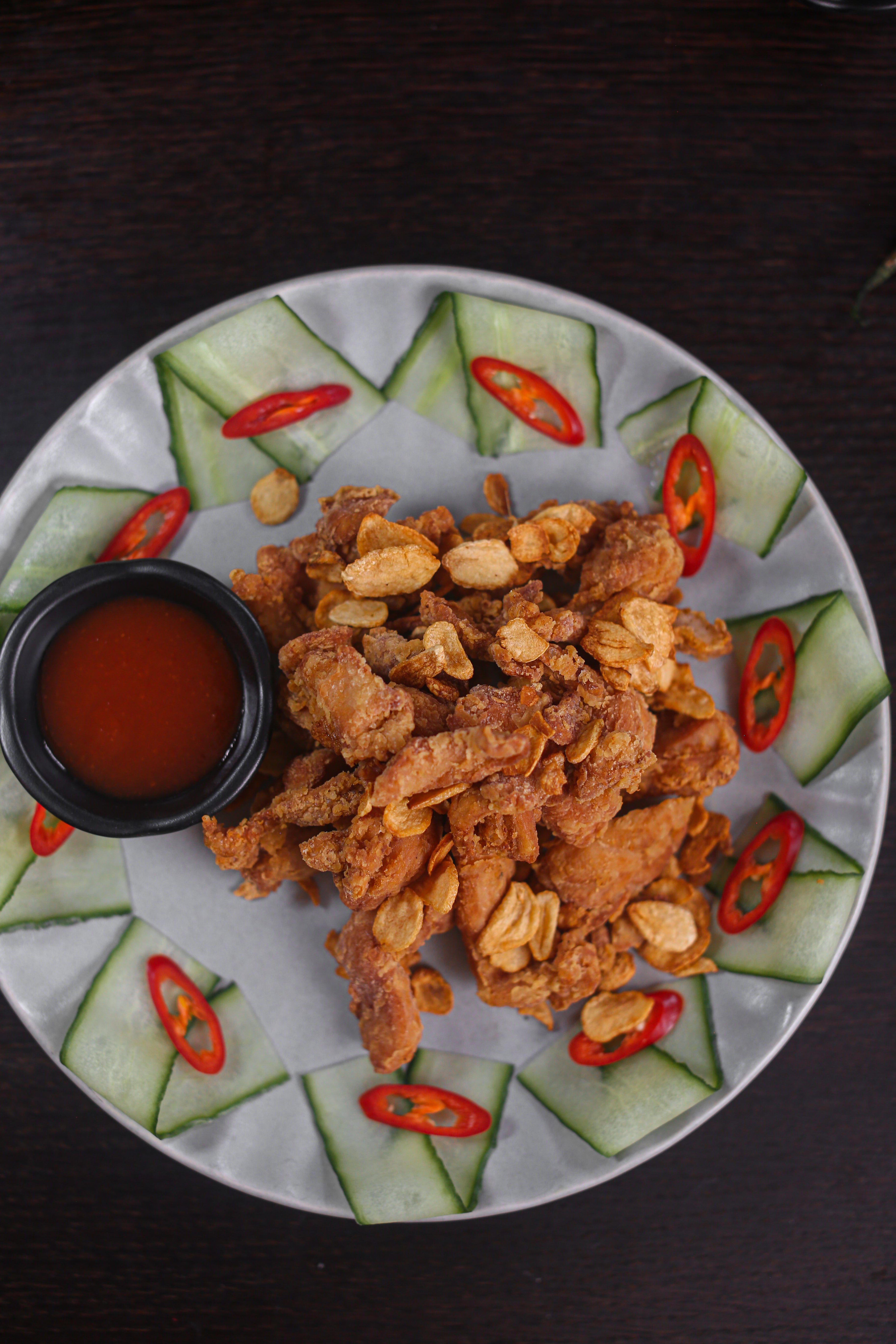 香蒜黄金鸡  Fried Shredded Chicken with Crispy Garlic