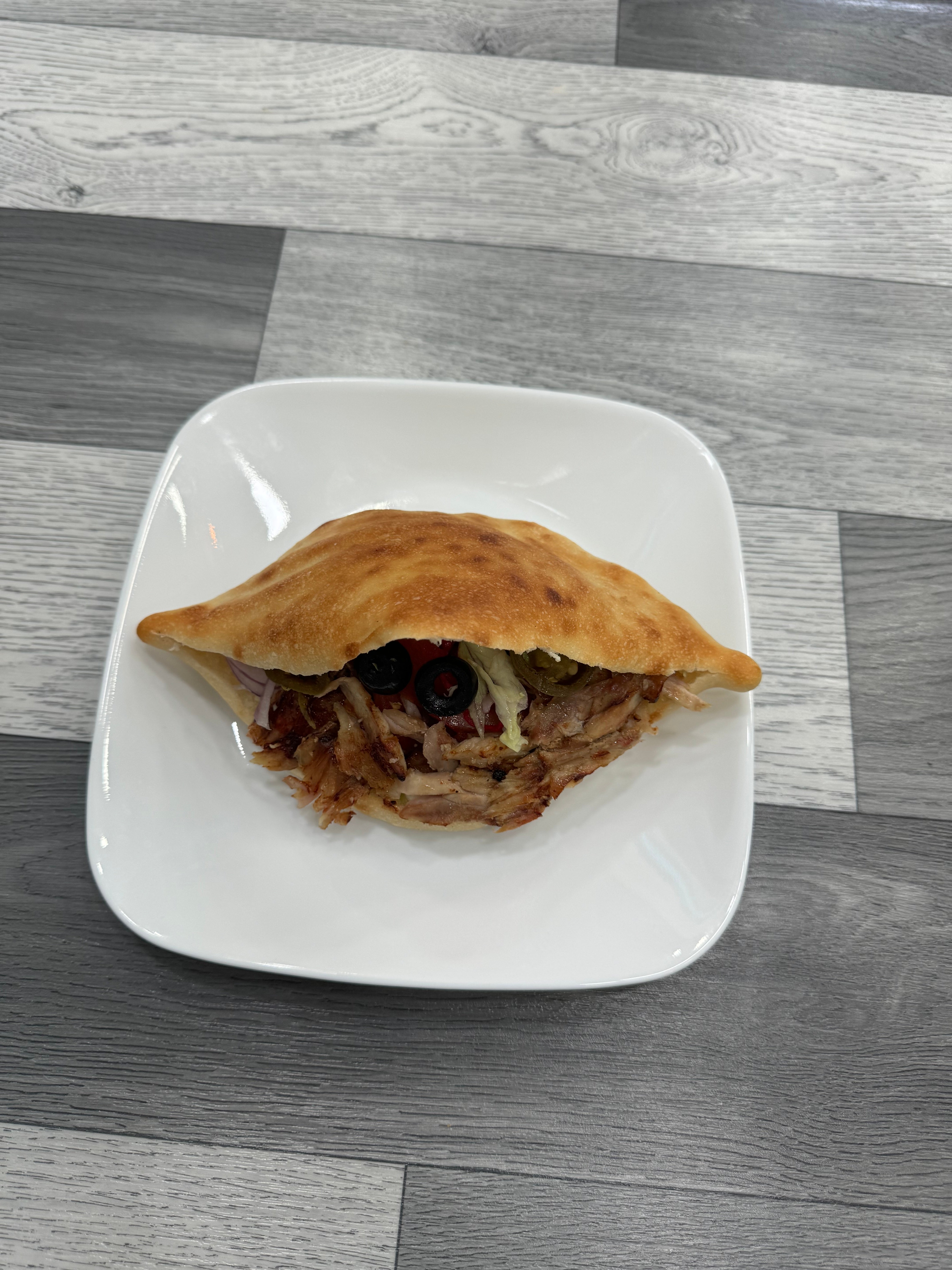 Chicken Shawarma Bread Cake and Salad