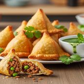 Meat Sambosa 10 Pieces Fried 