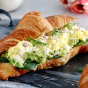 Scrambled Eggs Filled Cheese Croissant