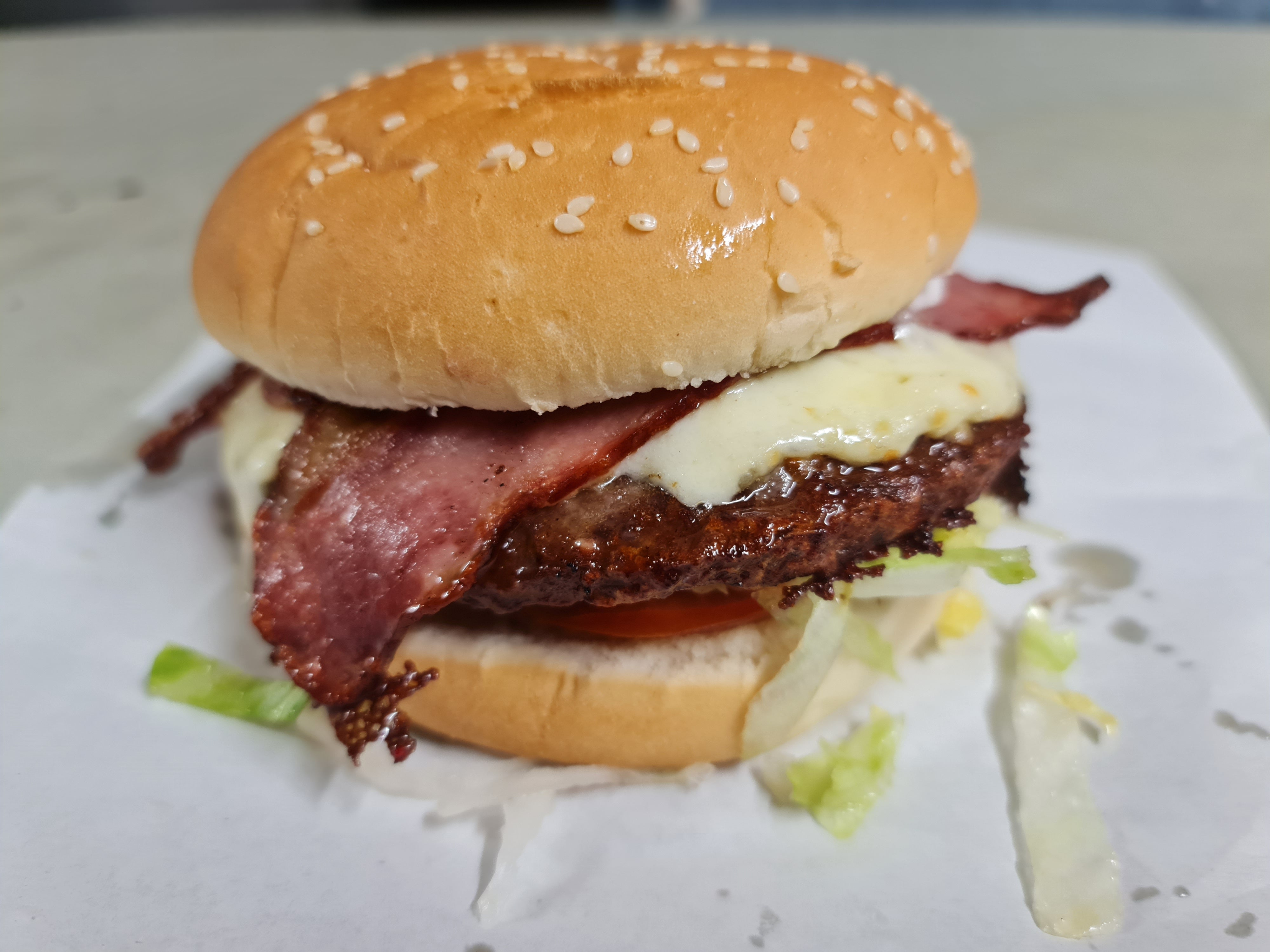 Beef rasher burger