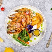 Grilled Gulf Prawns Platter