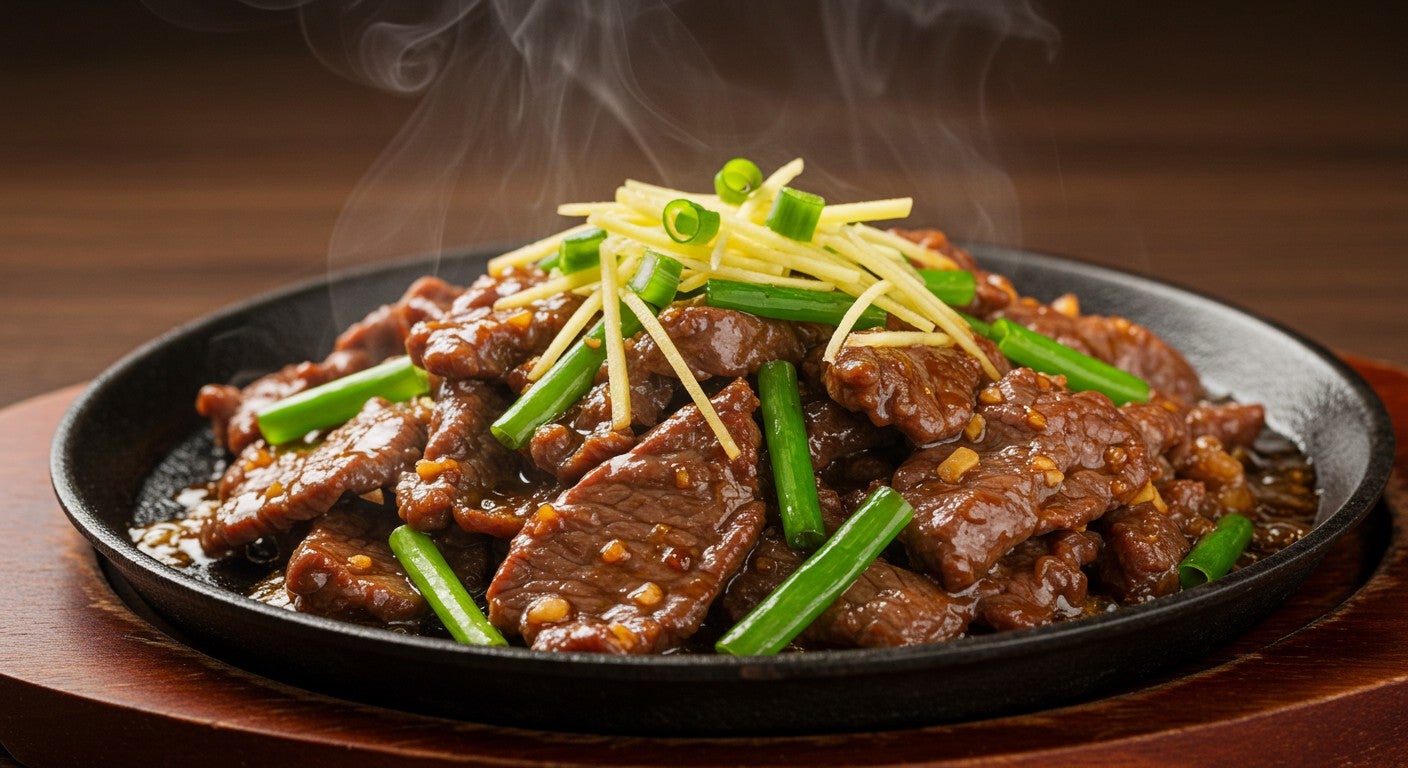 Beef With Ginger and Spring Onions