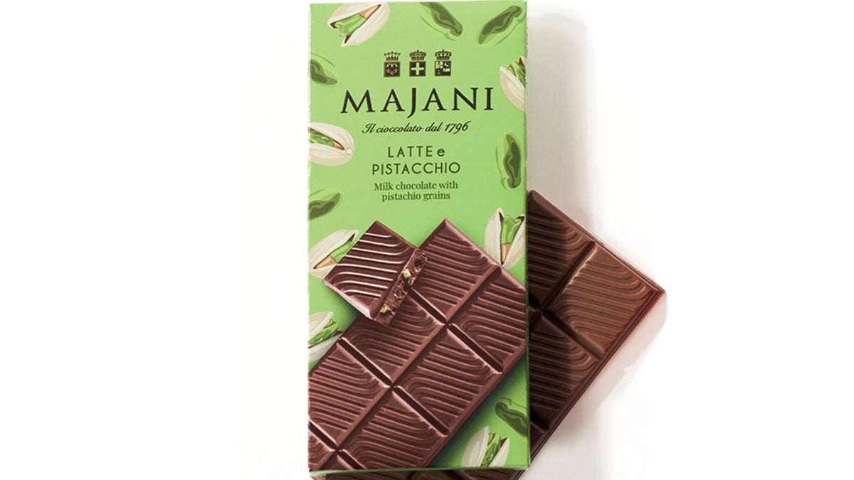 Milk Chocolate & Pistachio Bar (100g)