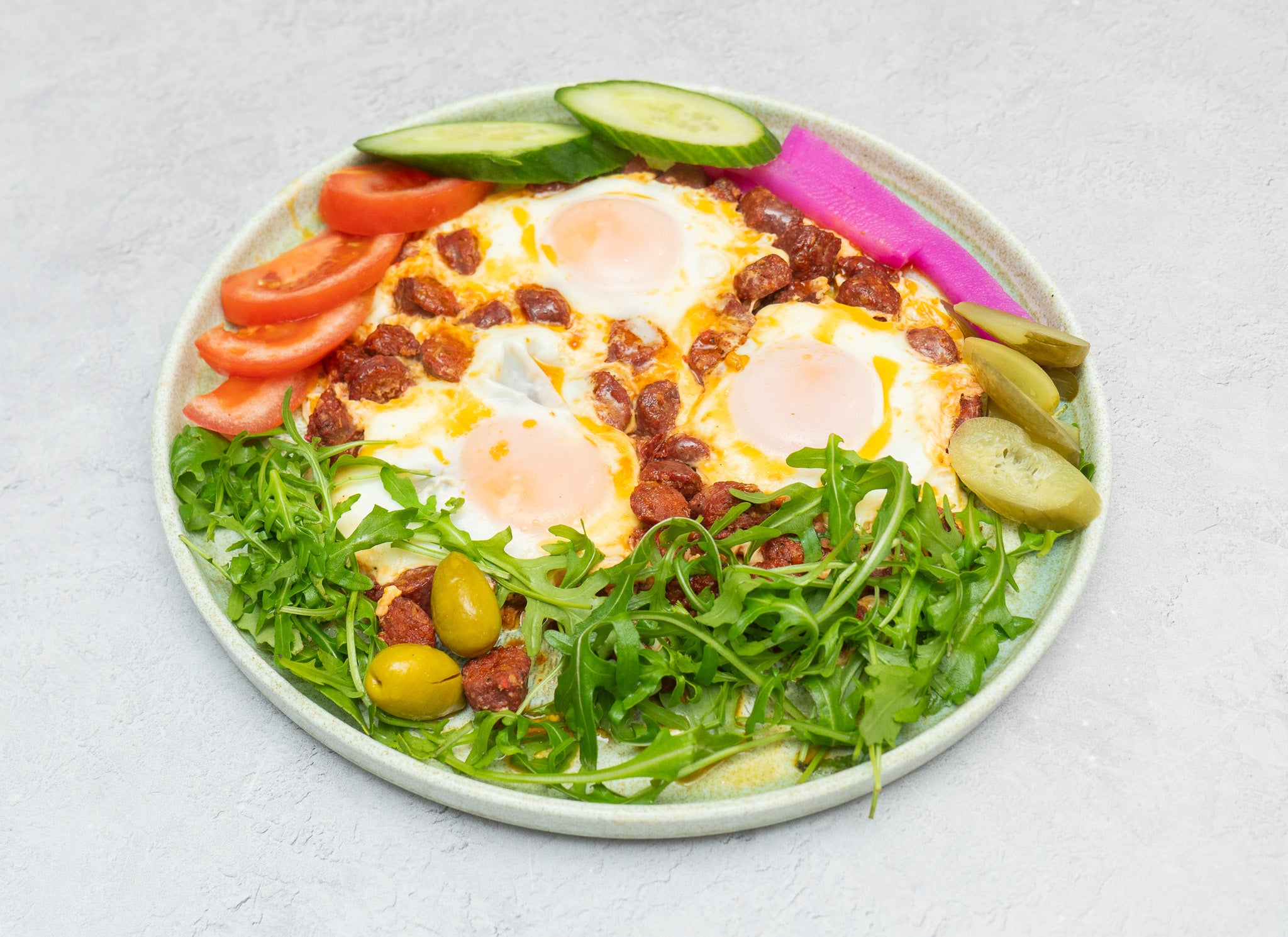 Sojuk with eggs