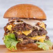 Tripple Beef Burger With Fries