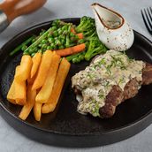 Meat Patties Kotlety With Wild Mushroom Sauce