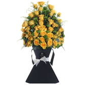 Yellow Baby Roses Bouquet Long