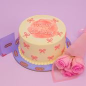 Bow Pink with flower