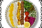Vaziri kebab with Rice 1 Koobideh