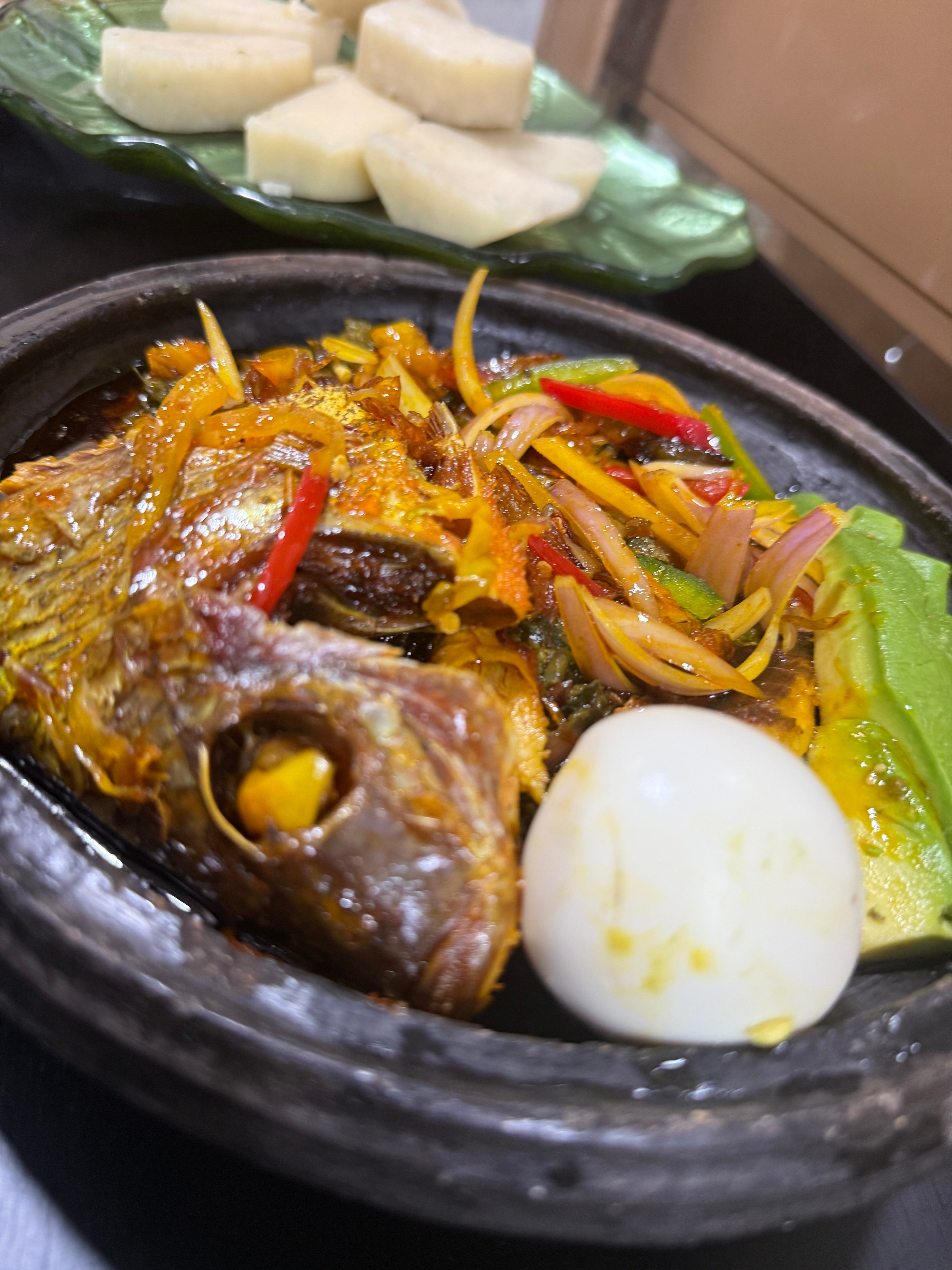 Apem (Plantain) with Asanka Stew