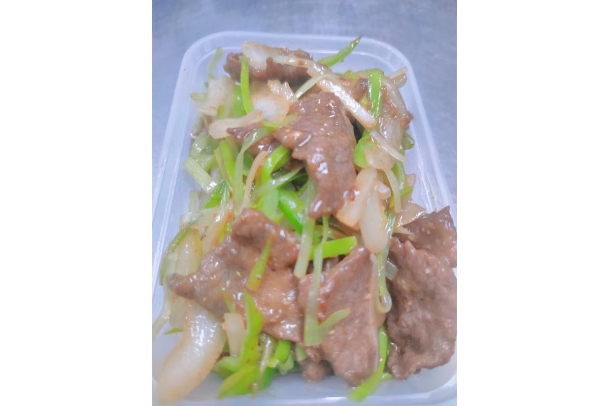 spring onion with lamb
