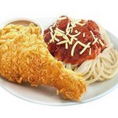 Chicken with spaghetti