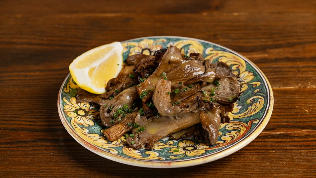 Grilled oyster mushroom