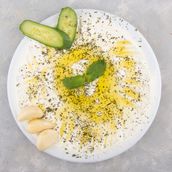 Labneh With Garlic Plate 