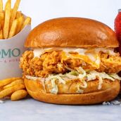Chicken Burger, Fries, Soft Drinks