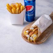 1 Chicken Shawarma Combo in Lebanese Bread