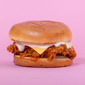Buffalo Spicy Crispy Chicken Burger With Pickles