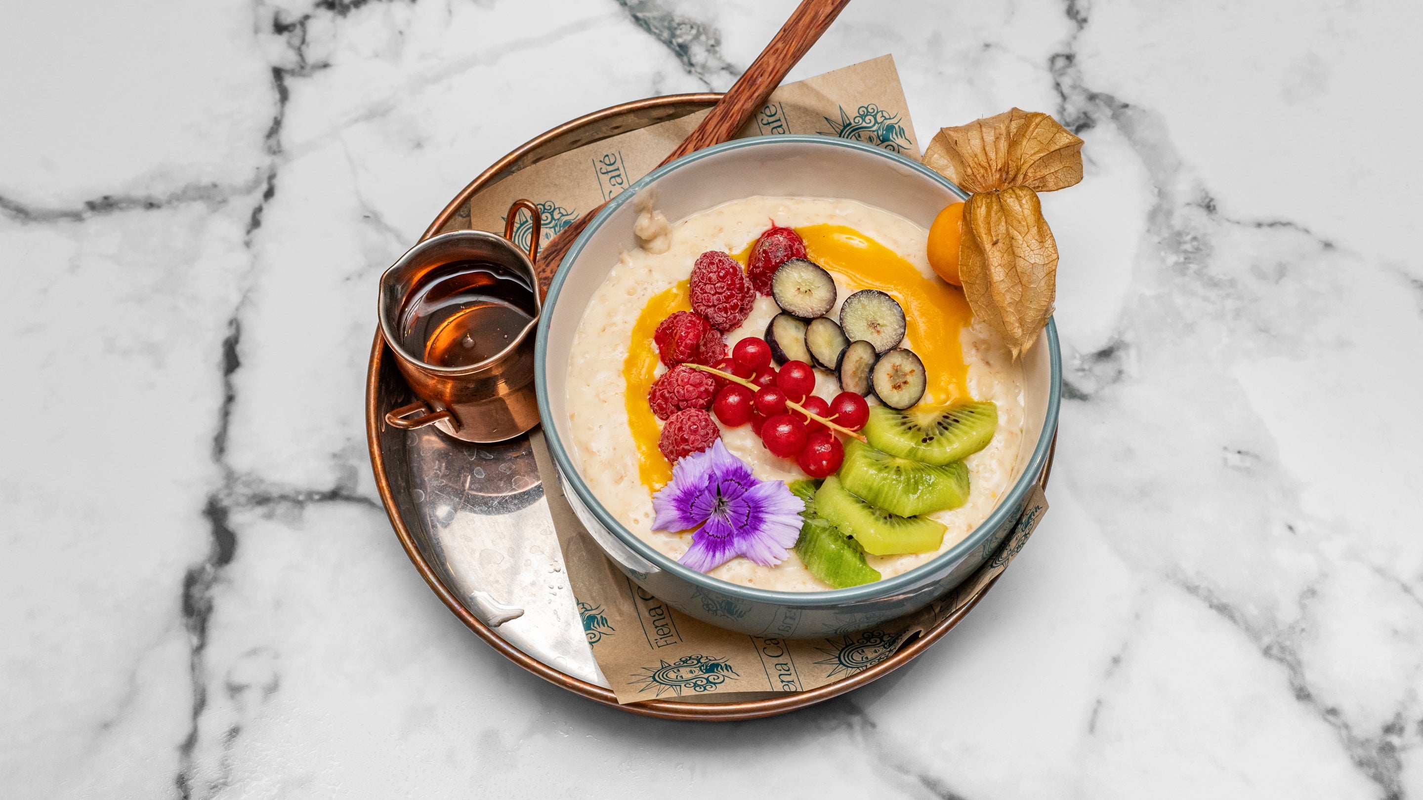Hot Porridge Bowl with Oat Milk
