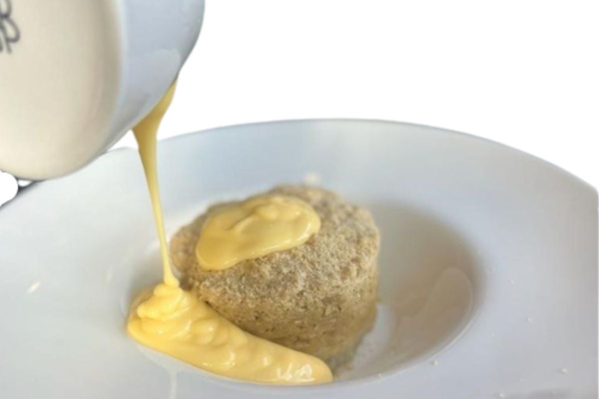 Apple Crumble with Custard