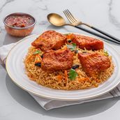 Fish Tikka With Afghani Pulao
