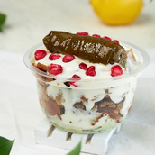 Spicy Vine Leaves Fatteh With Chutney