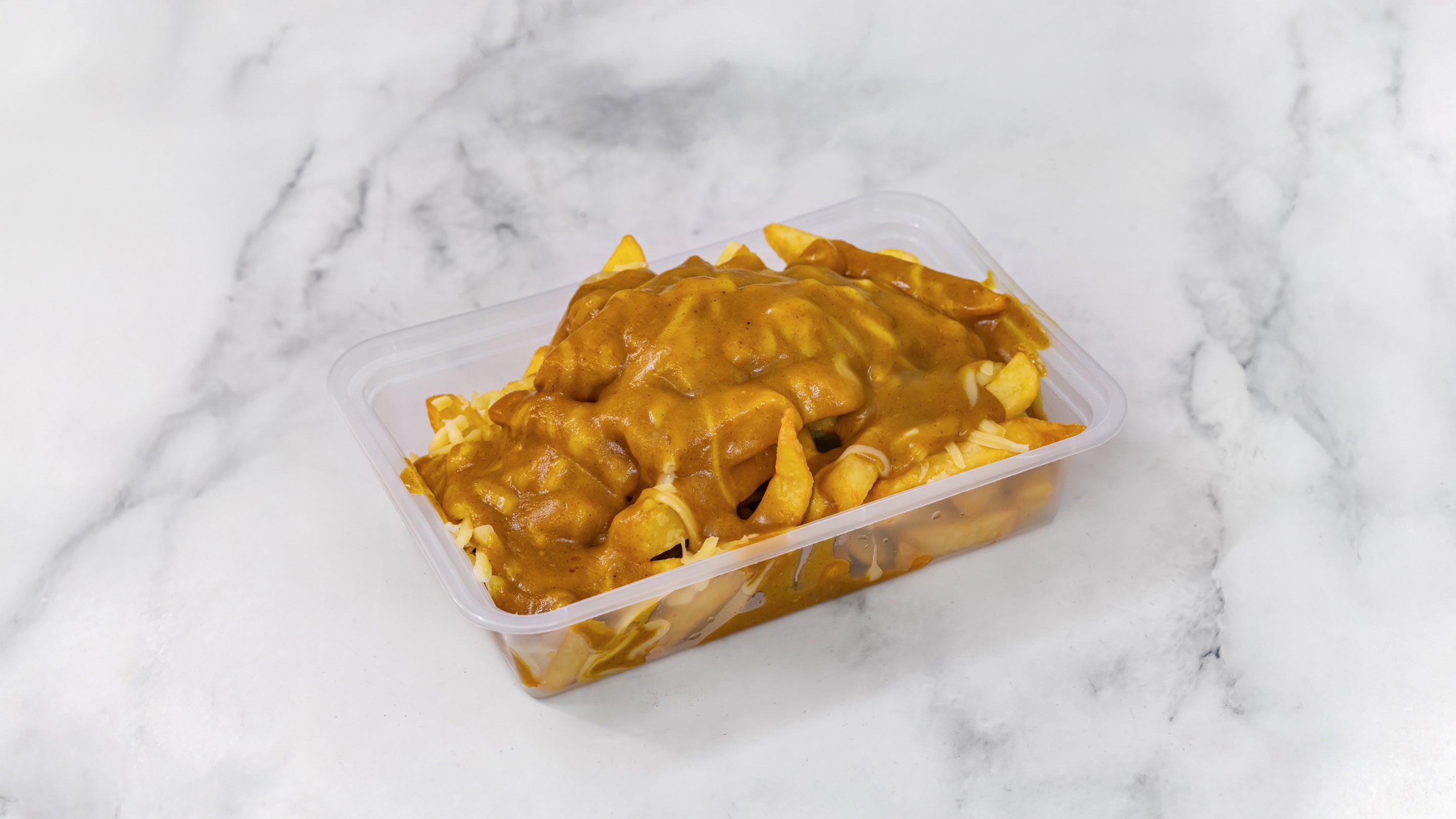 Curry with Chips and Cheese