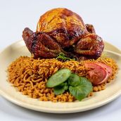 Roasted chicken (machina) with kabsa rice