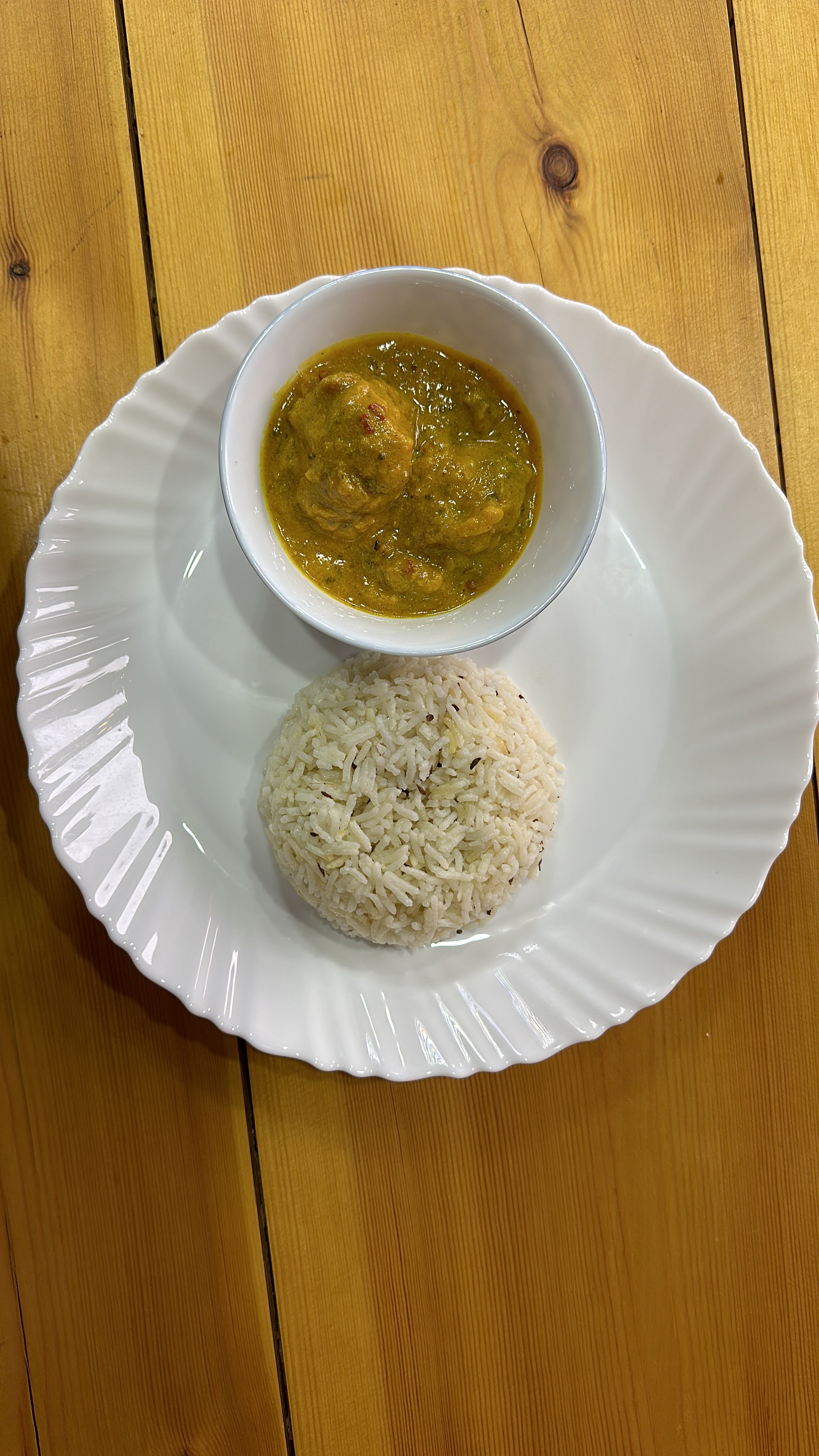 Punjabi Kari Pakora & Rice