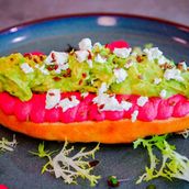 Beetroot And Avo On Toast 