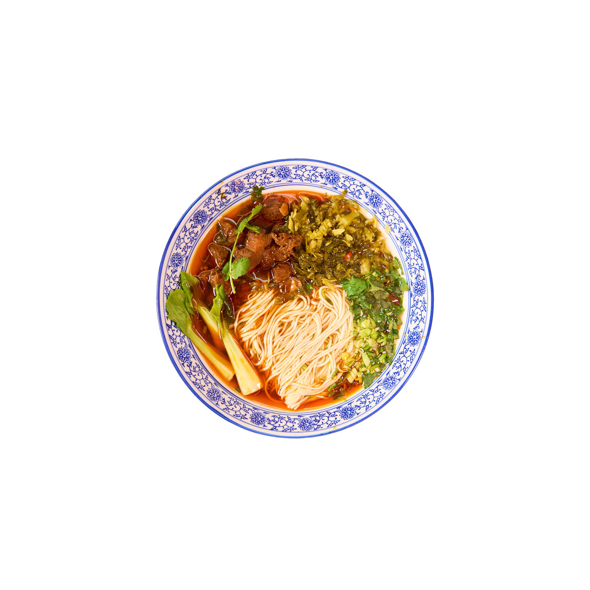 Braised Beef Brisket Hand-pulled Noodle Soup with Pickled Cabbage 红烧酸菜牛腩面