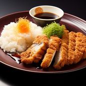 White Rice With Chicken Fry
