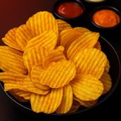 Potato Fries Slices Plate