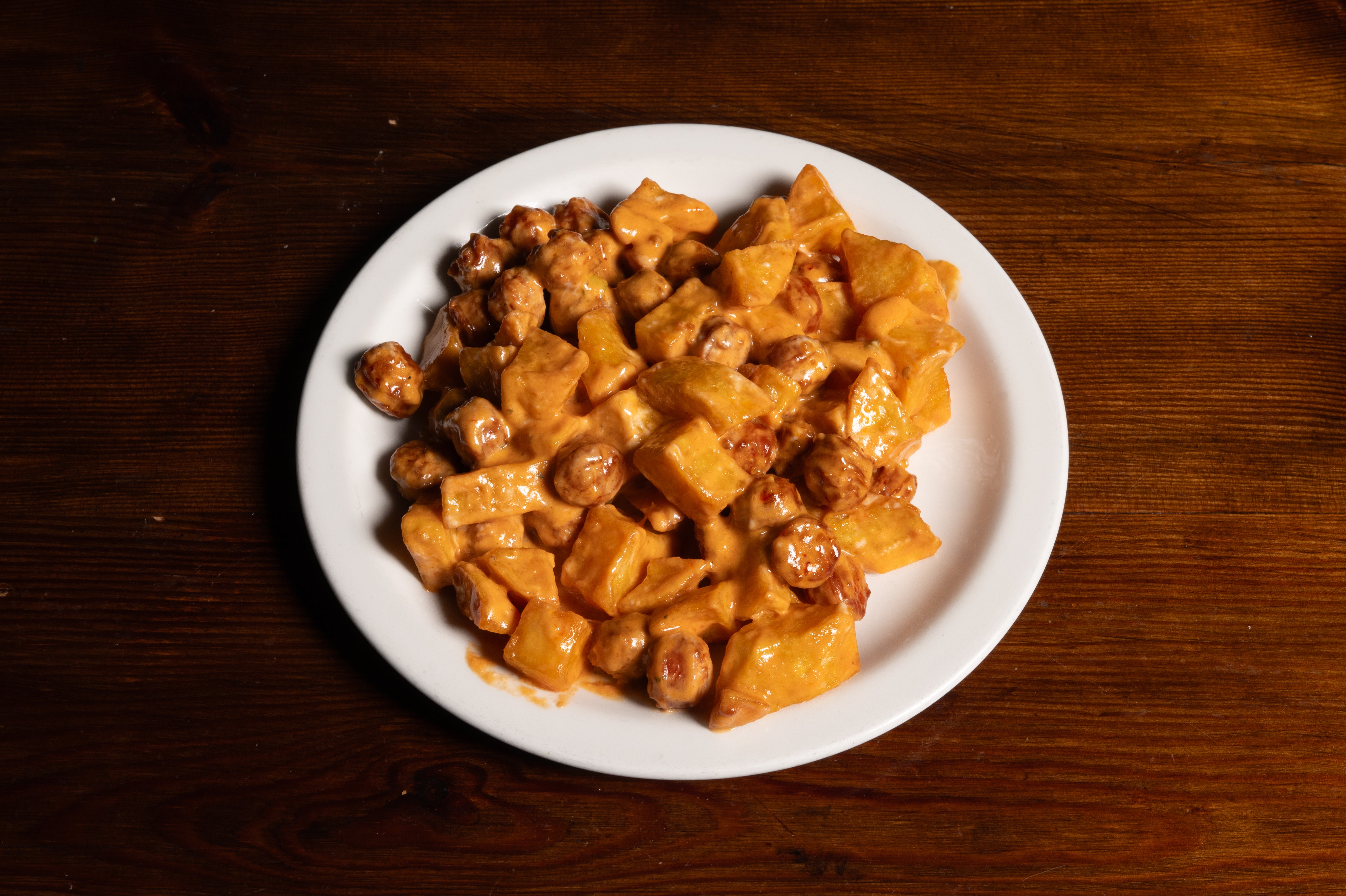 Patatas Bravas with CHISTORRA