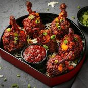 Schezwan Chicken Lollipops (6 Pcs)