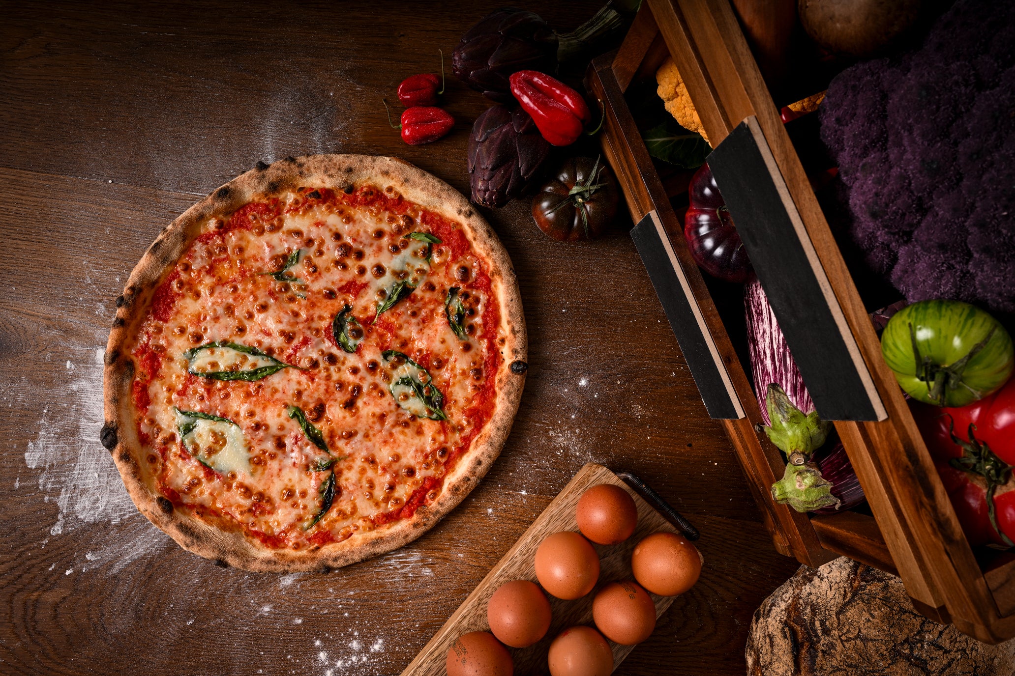 Cheese & Tomato with Basil (V)