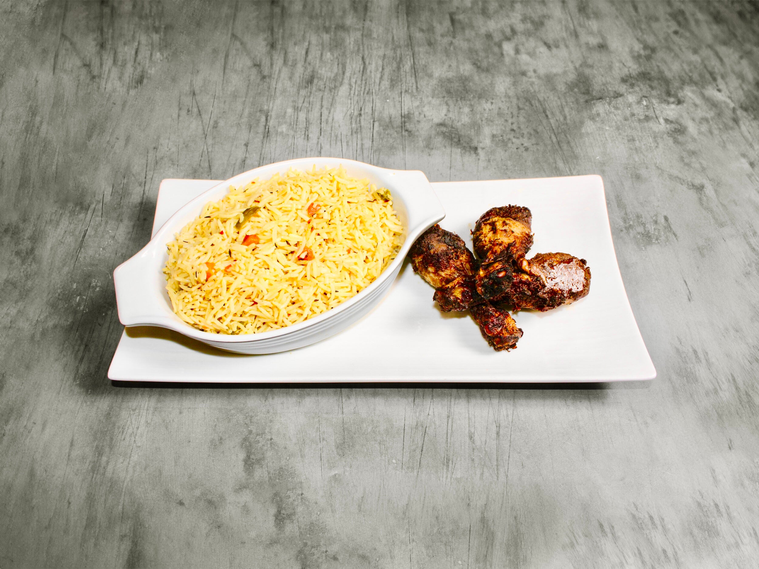 Fried Rice & Jerk Chicken