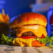 Cheesy Angus Burger Combo