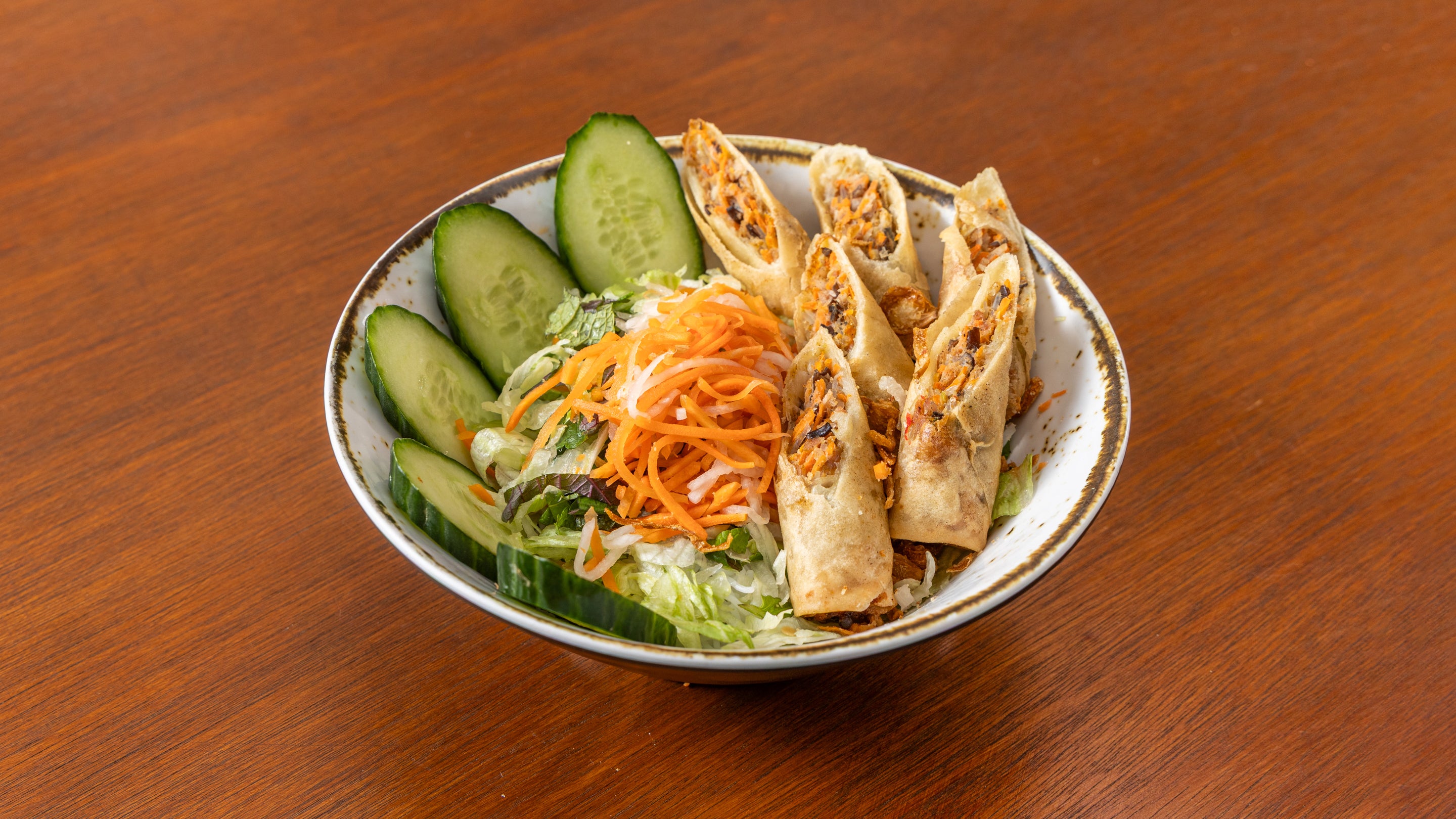Veggie Spring Rolls Bún Noodle Salads (N)
