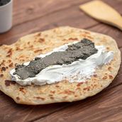 Labneh chapati with thyme