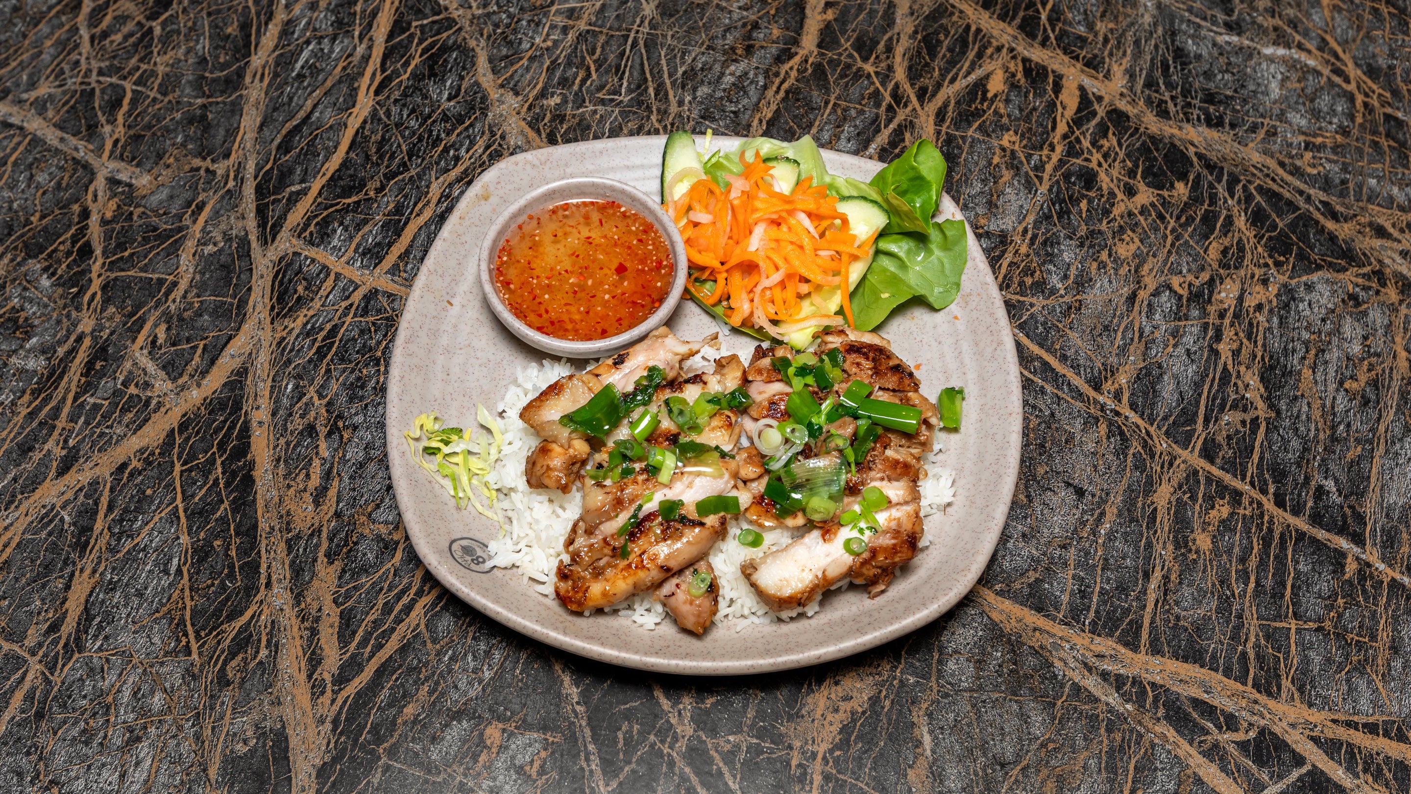 Grilled Chicken with Jasmine Rice (Cơm Gà Nướng)