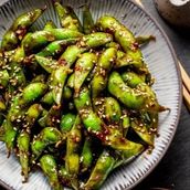 Spicy Garlic Edamame
