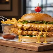 Double Zinger Burger Mustard