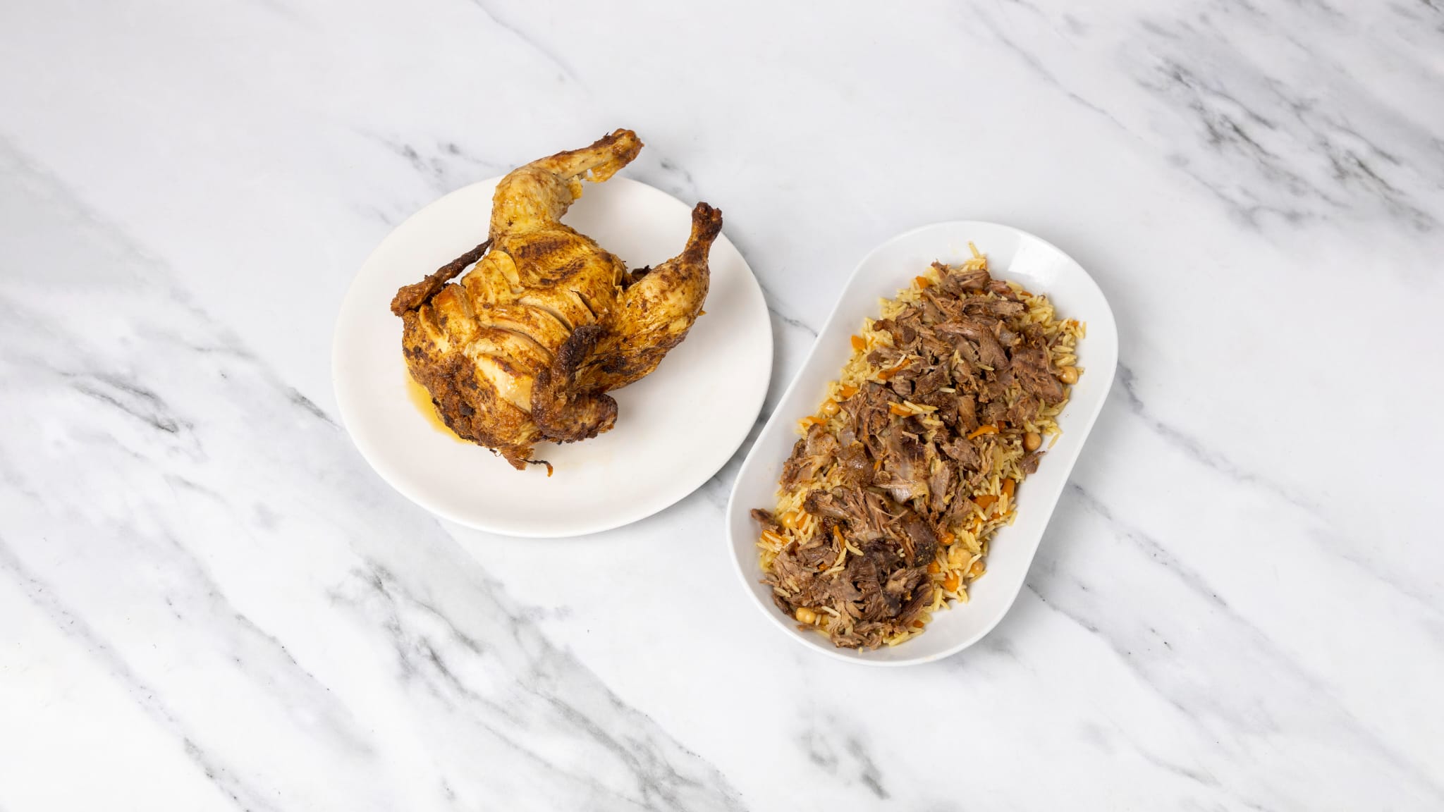 Uzbek Plov with Whole Cooked Chicken
