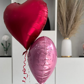 2 Heart Foil Balloons